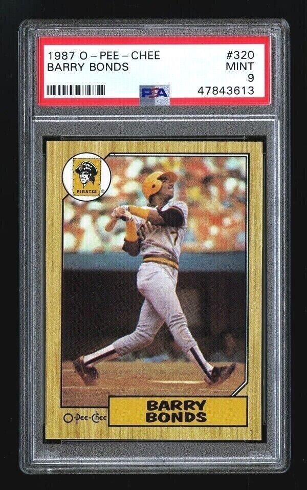 1987 o-pee-chee barry bonds rookie card