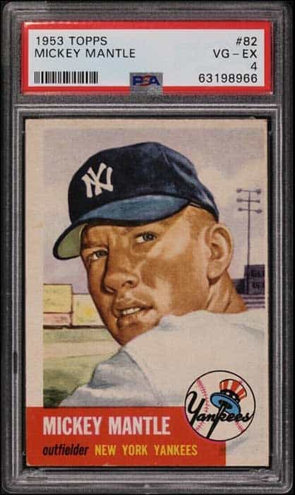 1952 Topps Mickey Mantle Signed Autographed 1991 RC Baseball Card PSA DNA