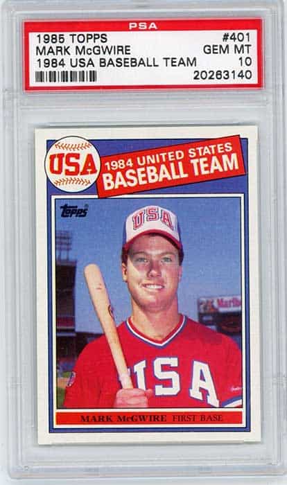 MARK McGWIRE 1986 BURGER KING HUNTSVILLE STARS MINOR LEAGUE ROOKIE PSA  GRADED 8