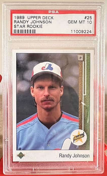 Randy Johnson Topps Rookie Card #647, Baseball Hall of Famer, Montreal Expos