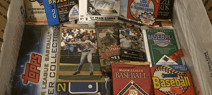 assortment of sports cards