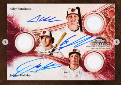 2025 Topps Sterling Baseball: Triple Autograph Card