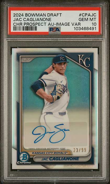 2024 Bowman Draft Chrome Auto Jac Caglianone Image Var