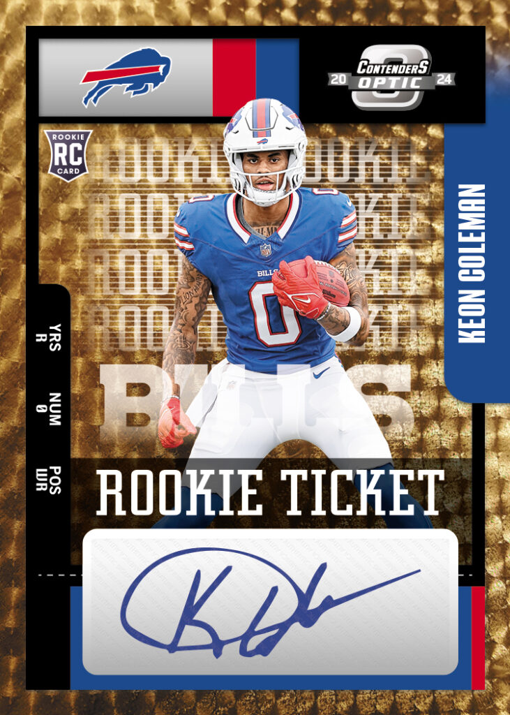 Contenders Optic  Rookie Ticket Auto Keon Coleman Superfractor