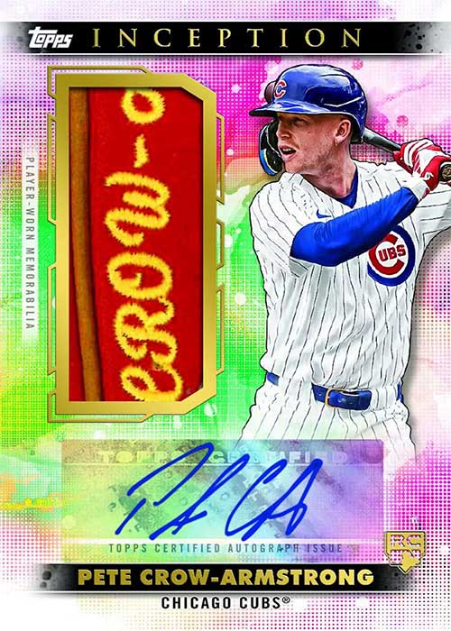 2024 Topps Inception Baseball Patch Auto Pete Crow Armstrong