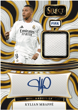 2024/25 Panini Select FIFA Kylian Mbappé Real Madrid autographed memorabilia