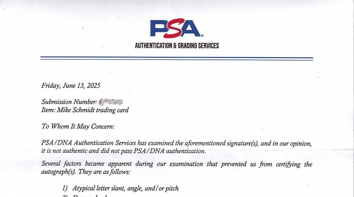 Submitting TTM Autographs to PSA